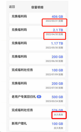 阿里云盘怎么查看容量有效期?