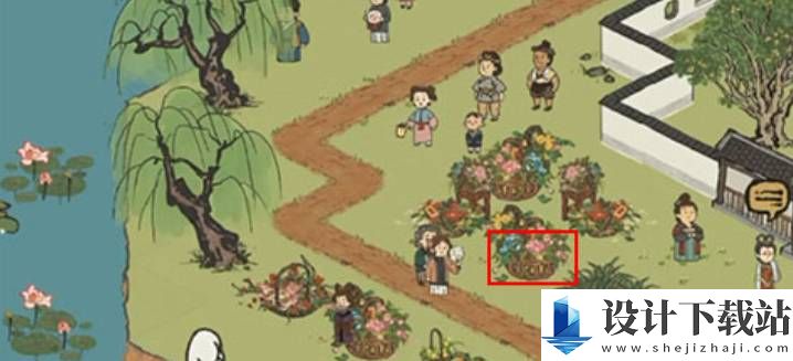 江南百景图花篮怎么放在空地上